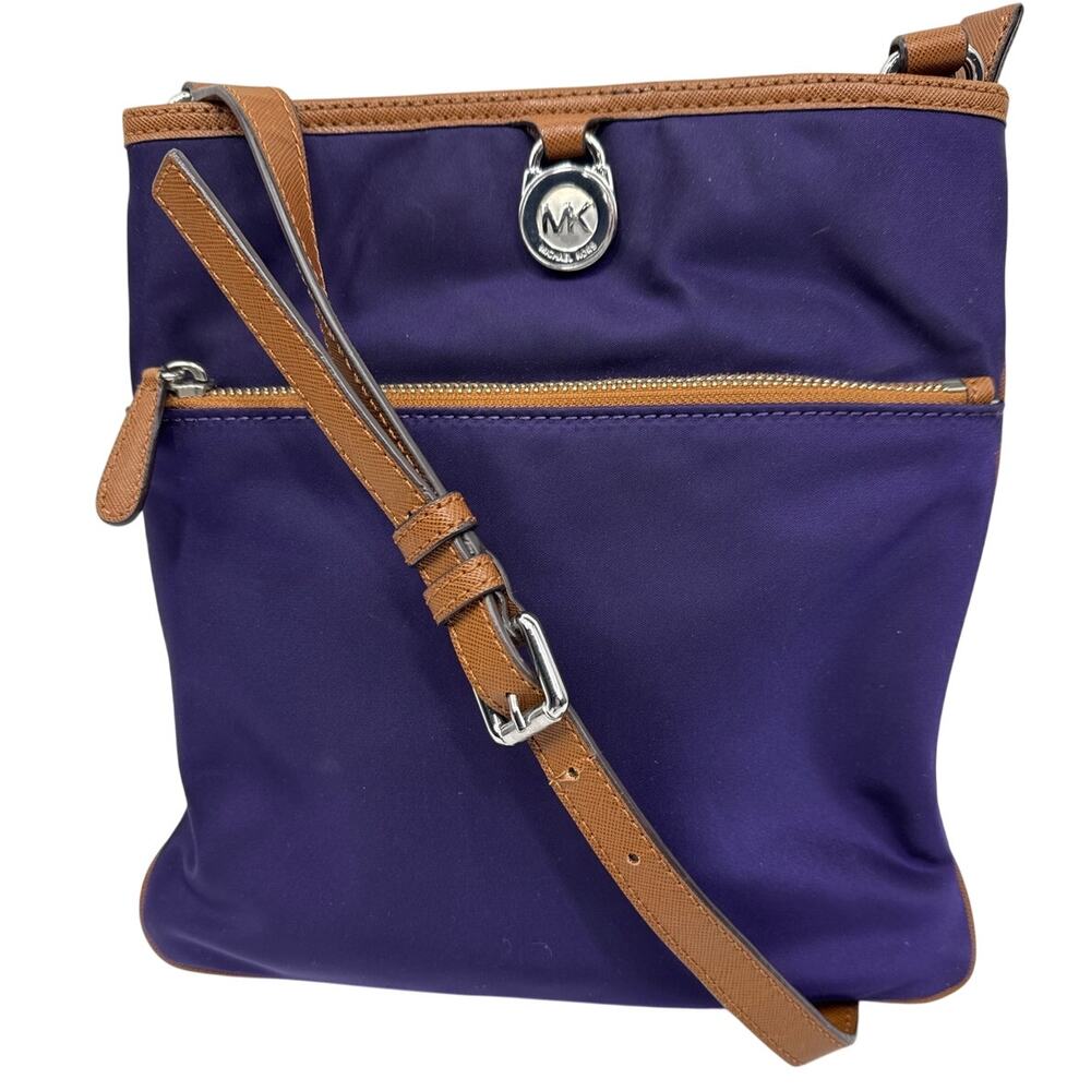 Michael Kors Royal Purple Kempton Nylon Crossbody Bag